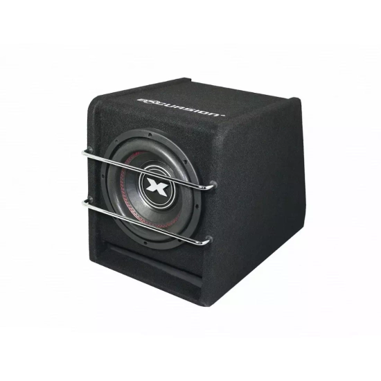 Excursion PXA-SP8 aktywny subwoofer samochodowy z głośnikiem 20cm/8cali - 200/600W, obudowa bass-reflex z MDF, Auto On/Off, wej. High/Low, regulator b